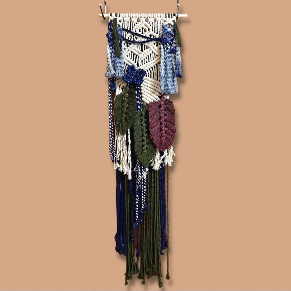 Macrame Handmade Hand dyed Wall Hanging “The Zoo”